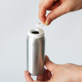 Botella de aluminio sellada con tapa de plástico Tapa de doble capa