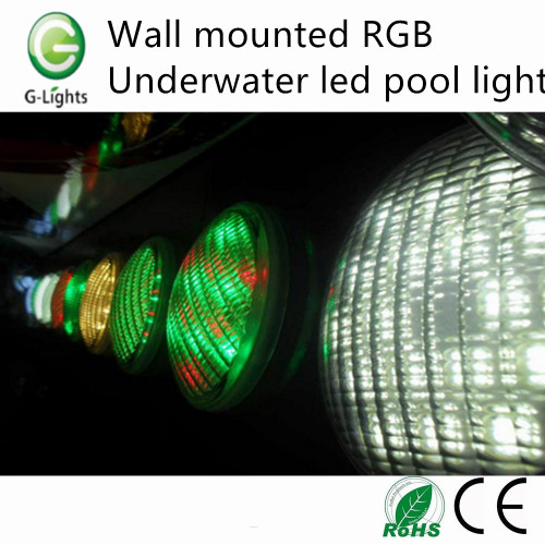 Dinding dipasang di bawah cahaya kolam RGB
