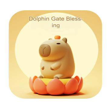 Rechargeable Dimmable Silicone Capybara Night Light - Cross-border Water Guinea Pig Pat Lamp