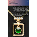 Perfume Bottle Shape Jadeite Pendant necklace