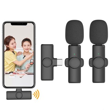 2-in-1 Portable Lapel Wireless Microphone K11: Ideal for Video Recording and Vlogs