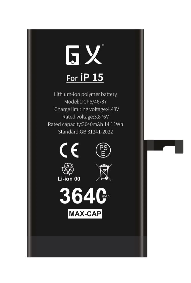 GX az Apple 15 -hez, nagy kapacitású akkumulátorral