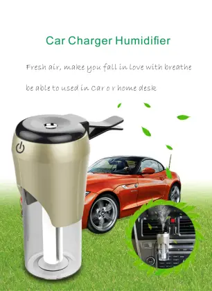 High quality plastic car charger with air humidifier car humidifier