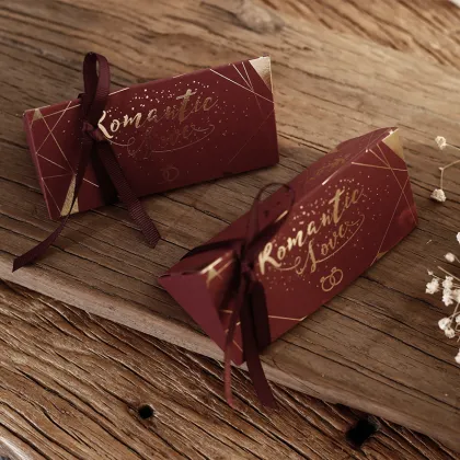 Retail red paper candy package