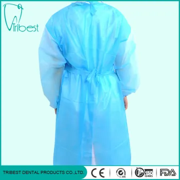 Disposable Surgical Non-Woven Waist Tapes Isolation Gown