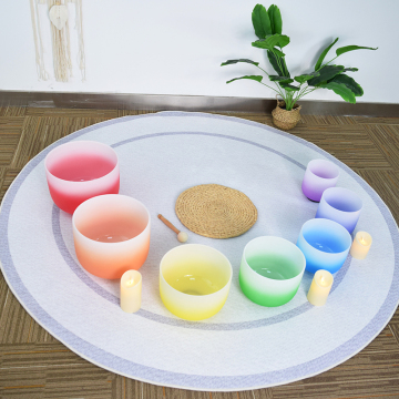 Q're 8-14 inch Chakra Set of 7 Crystal Singing Bowls