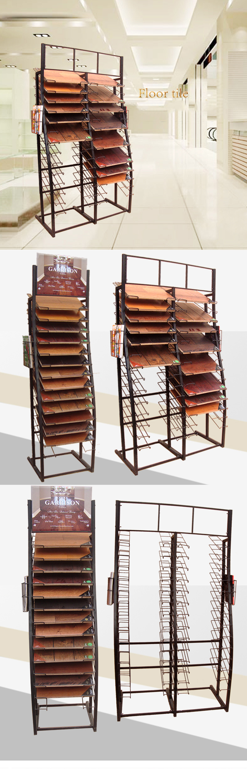 Metal Floor Board Tile Carpet Display Stand