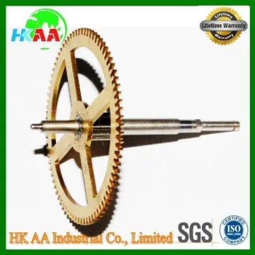 CNC machining service high precision clock drive gear, brass center shaft clock drive gear