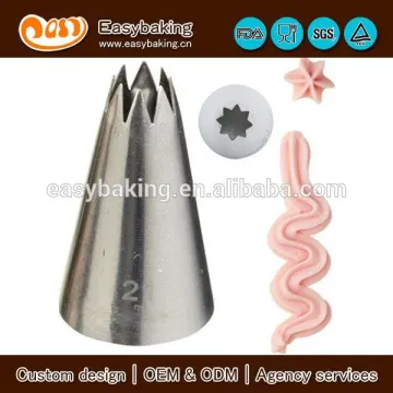 Fondant cake decorating open star icing piping nozzles set