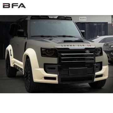 Enhanced Land Rover Defender P400e PHEV LW with Front Bumper, Shovel Wheel Arches, and Aesthetic Upgrades