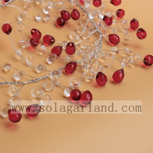 Acrylic Drop And Grape Seed Garland Tree Branches