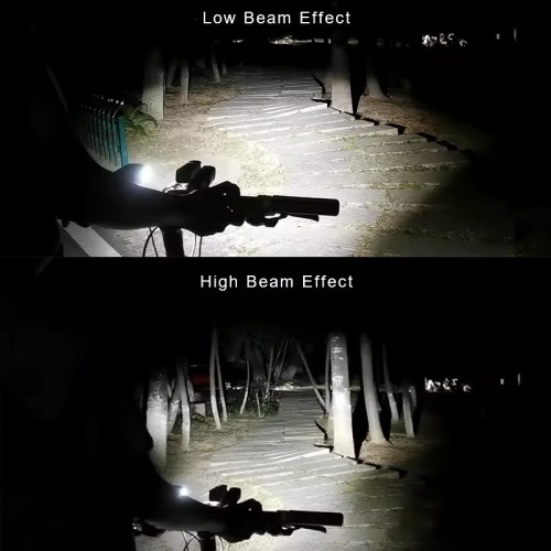 સાયકલ હેડલાઇટ બુદ્ધિશાળી મજબૂત લાઇટ યુએસબી ચાર્જિંગ હાઇ અને લો બીમ હેડલાઇટ્સ સાયકલ એસેસરી લિફ્ટિંગ