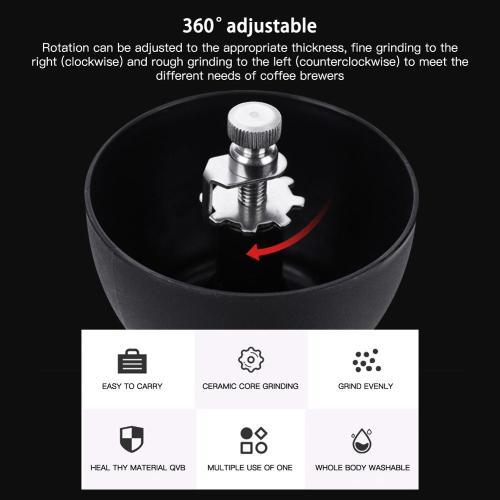 Coffee Grinder Manual Coffee Grinder Stainless Steel Adjustable Coffee Bean Mill Easy Clean Kitchen Tools