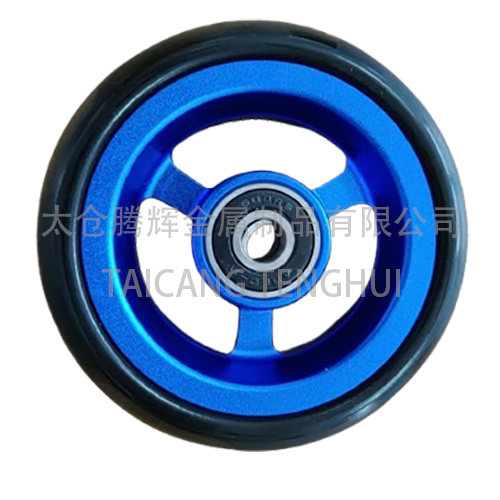 Rodas dianteiras de cadeira de rodas de alumínio de 3,5 polegadas