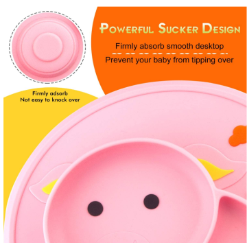 Food Grade Portable Non Slip Child Feeding Plate