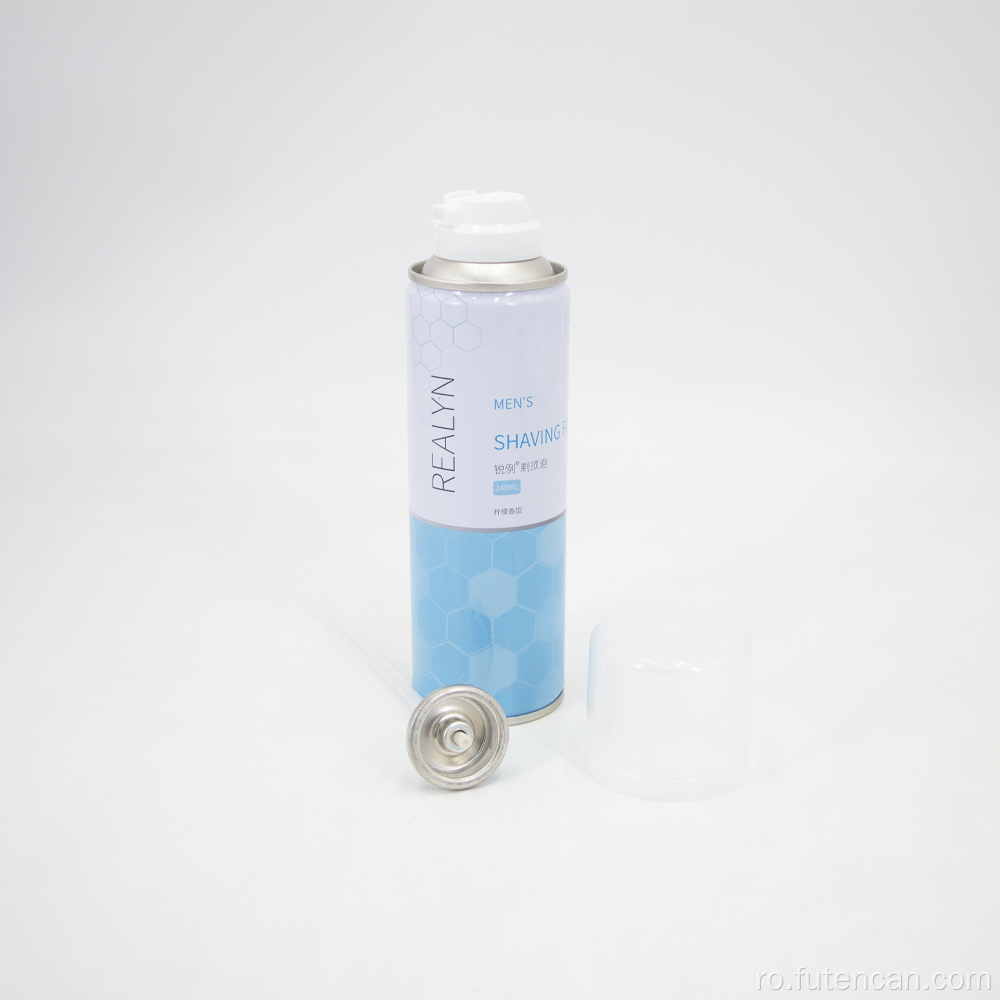 Cutie goală de aerosoli din spumă de ras