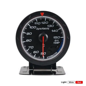 60MM Car Oil Temperature Gauge with Sensor: Displays 50-150 Celsius Range and Features Lighting