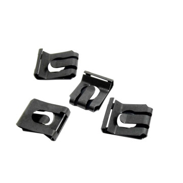 Black 65M Manganese Steel Heavy Duty XDK Retaining Card U-Nut for Type A Shaft Retaining Ring: U-Type Card Extruded U-Nuts