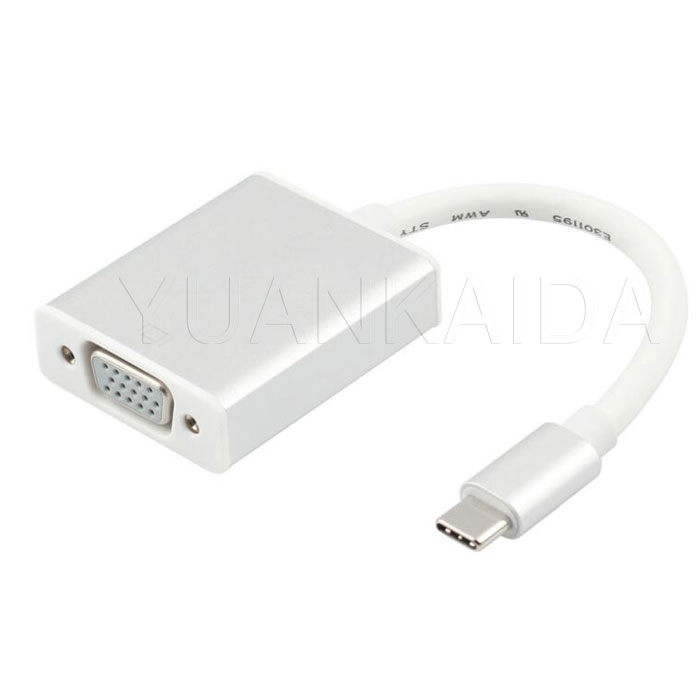 Aluminum USB-C to VGA Adapter