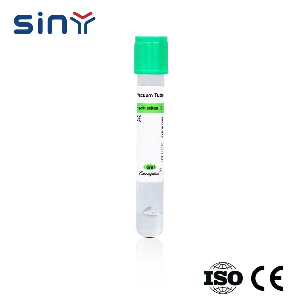 Heparin Lithium +gel de tubo de ensaio médico Siny Medical +gel