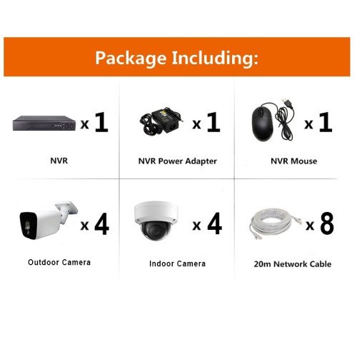 CCTV H.265 8CH 4.0MP PoE NVR Kits