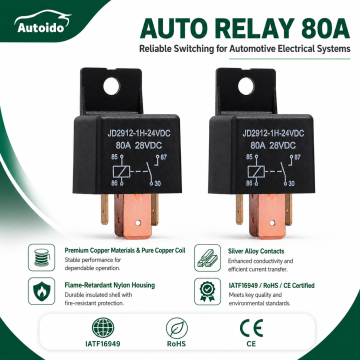80A uniwersalny uszczelniony JD2912 przekaźnik automatyczny 12V 24V wodoodporny przekaźnik elektromagnetyczny otwór montażowy podgrzewacz RV rozrusznik akcesoria