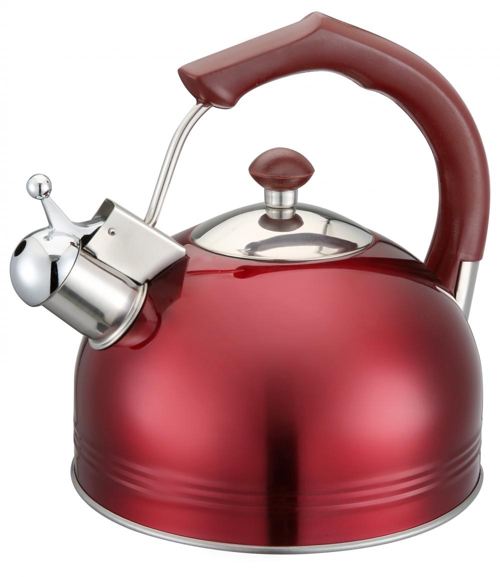 Red Heat Resistant Handle Whistling Kettle