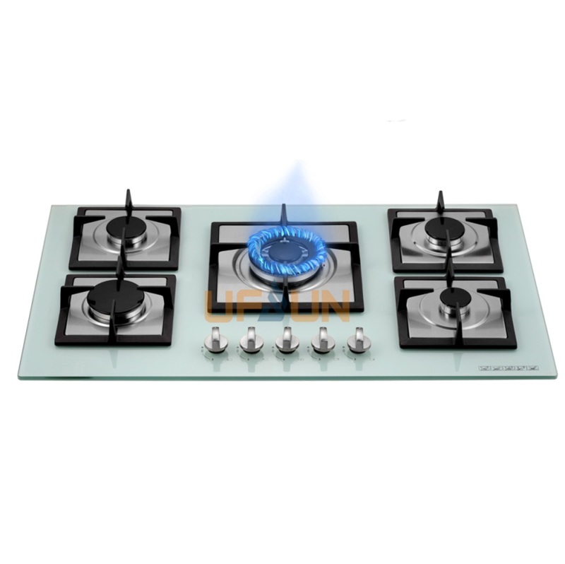 5 Burners Mirror Design With Safety Device Automatic Ignition Kitchen Use Super Flame Gas Stove