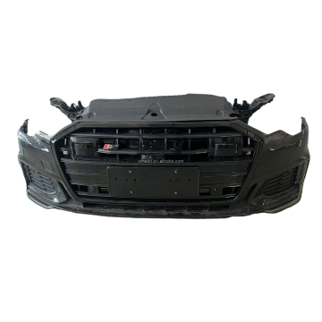2019-2023 Audi A6 C8 RS6 S6 Front Bumper Assembly with Condenser, Radiator, Cooling Fan, Sensor, Grilles
