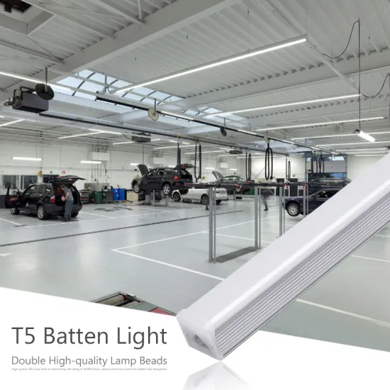 DLC 5000 Lumen LED Double Batten Fixture for Industrial Lighting