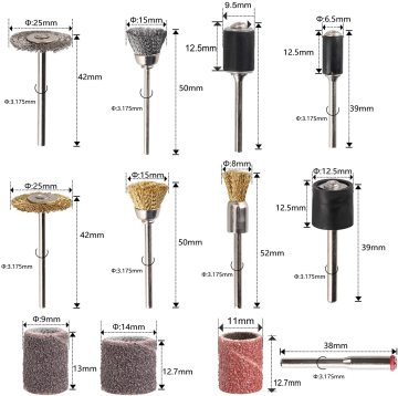 Vibratite Rotary Tool Accessory Set: Sanding Bands, Abrasive Discs, Flap Wheels, Wire Brushes, and Grinding Heads