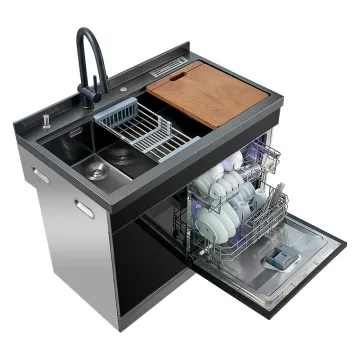 Kitchen built in dishwasher machine automatic smart ultrasonic in stainless steel sink dishwashers  for home
