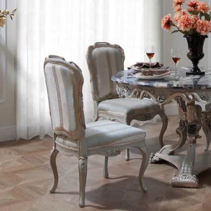 Alibaba Retro french louis style italian leather dining chair