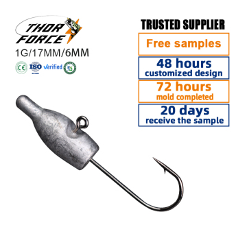 THORFORCE OEM/ODM Stainless Steel Conical Design Freshwater Fishing Hooks Jig Heads for Bass