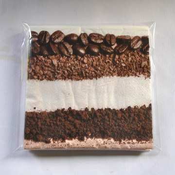 Coffee Bean Design 330X330mm Printed Tissue