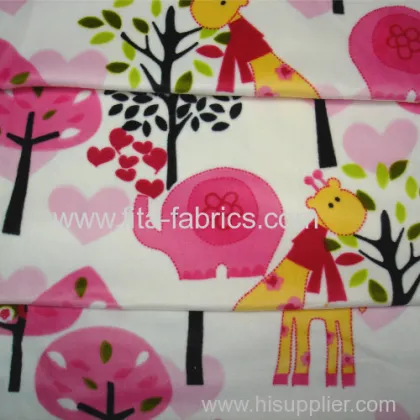 Lovely Forest Printed Soft Velboa Fabric 