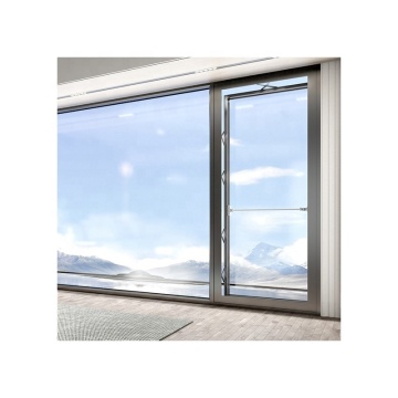 Double Glazed Flat Push Windows for Glass Facade with Great Visual Field