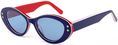 C2 Acetate Optical Frame Dark Blue、White、Red