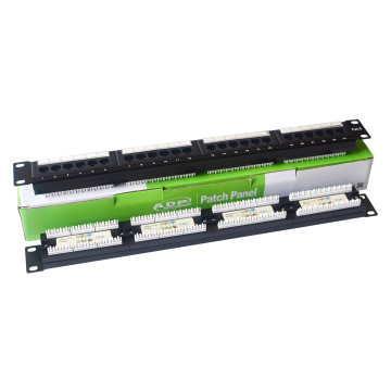 1U 24 Port Cat6 UTP Network Patch Panel
