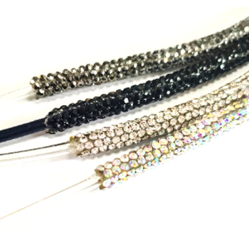 DIY Hoodie Dekorasyonu için Bling Çok Renkli Elmas Kristal Rhinestone Drawstring