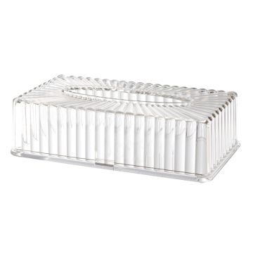 Acryl -Clear -Plastik -Tissue -Box -Halter - Wirbel rechteckiger Streifen