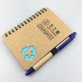 مفكرة قابلة لإعادة التدوير ورقة دوامة مع ECO القلم