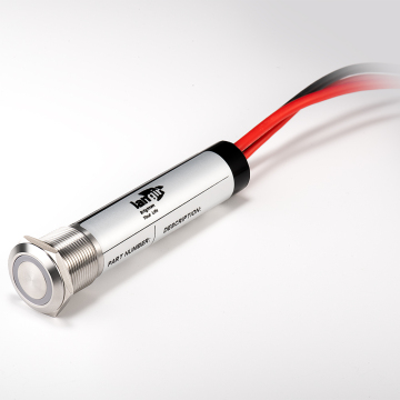Langir 19 mm hoge stroom drukknopschakelaar - Waterdichte IP67 LED met labelkit met achtergrondverlichting, roestvrij staal