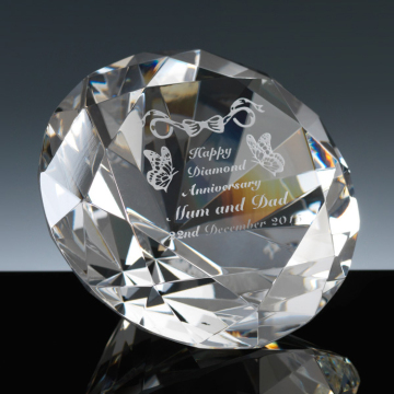 Fabrik Pujiang Premium Diamond Facette K9 Kristallpapiergewicht