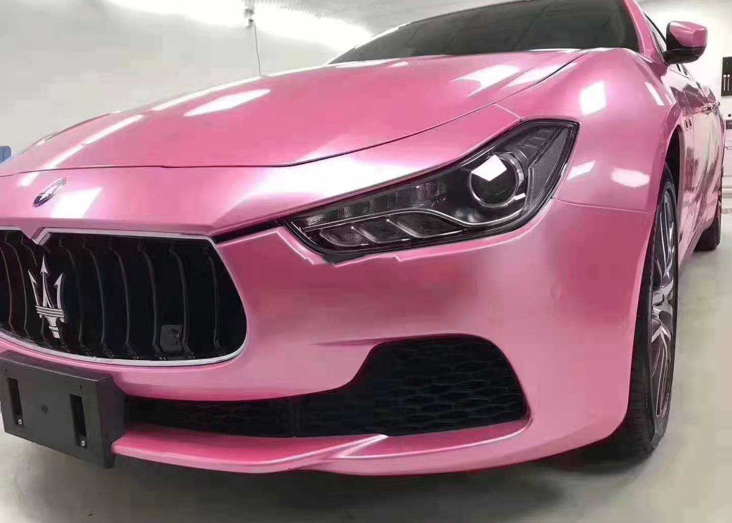 Premium Rose Color Magenta High Glossy Chrome Metallic Metal Paint Vehicle Wrap Vinyl1