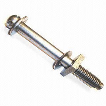 Bed Connector Screw with Nut, Washer, Hole and Zinc Plating, Made of Steel