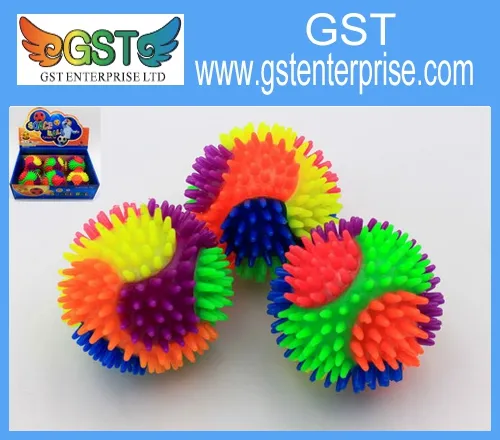 Rainbow Flashing Spiky Bouncy Ball