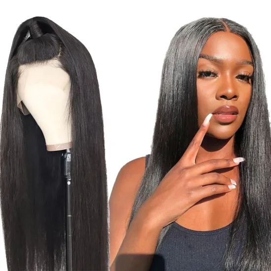 Transparent 100% Brazilian 16 18 20 22 24 Inch Straight 360 Lace Closure Raw Human Hair Wig, 360 Hd Lace Front Wig Vendors