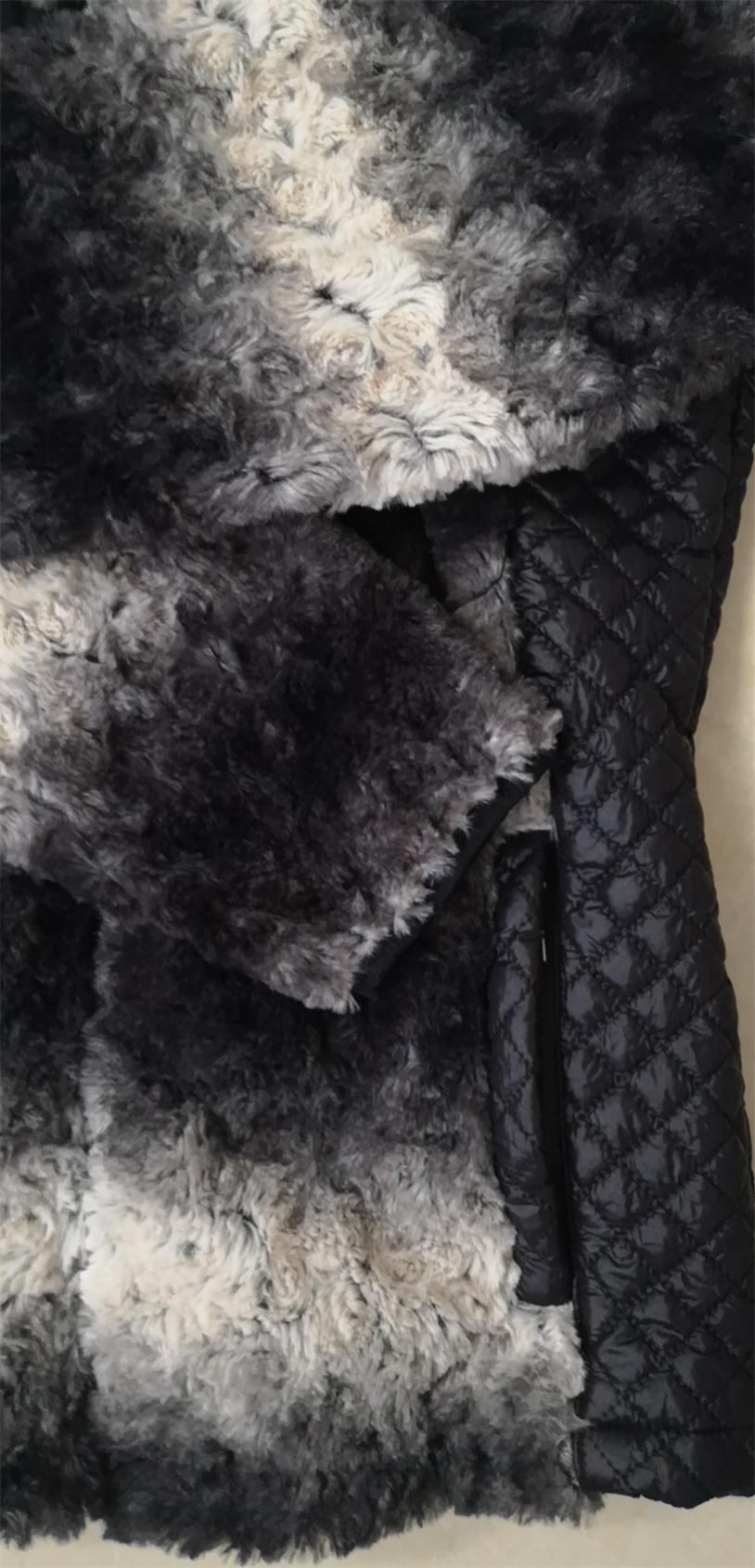 Printed Fake Fur Jacket Quilted Fabric