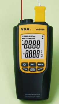 Infrared thermometer and thermocouple meter VA8090